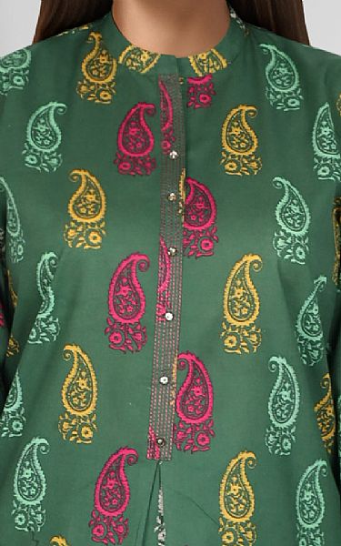 Saya Green Lawn Suit (2 pcs) | Pakistani Lawn Dress in USA- Image 2