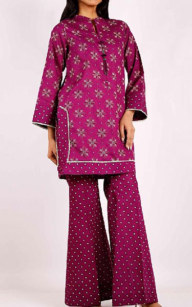Saya Raspberry Lawn Kurti | Pakistani Lawn Dress in USA- Image 1