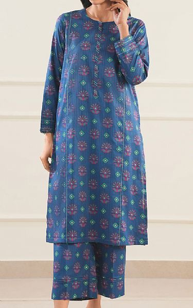 Saya Blue Lawn Suit (2 pcs) | Pakistani Lawn Dress in USA- Image 1