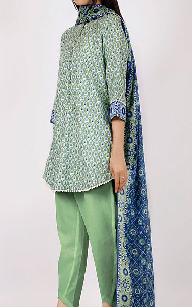 Saya Green Lawn Suit (2 pcs) | Pakistani Lawn Dress in USA- Image 2