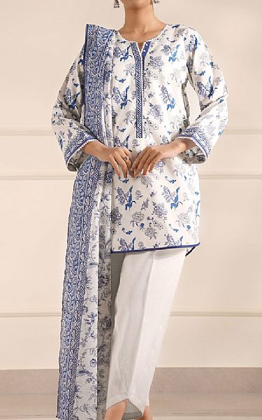 Saya Off White Lawn Suit | Pakistani Lawn Dress in USA- Image 1