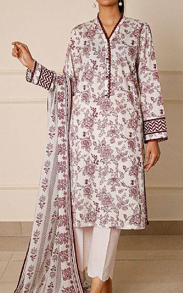 Saya Off White Lawn Suit | Pakistani Lawn Dress in USA- Image 1