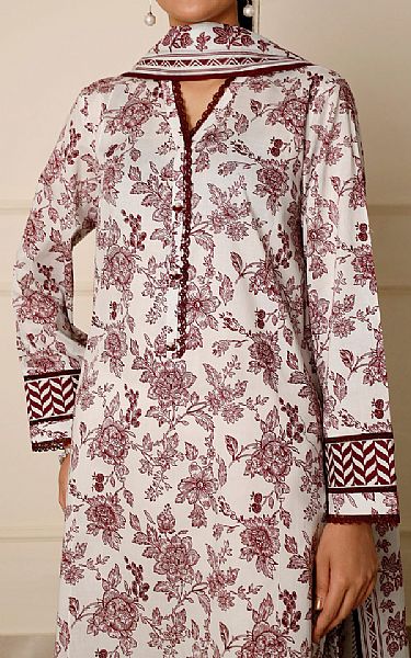 Saya Off White Lawn Suit | Pakistani Lawn Dress in USA- Image 2