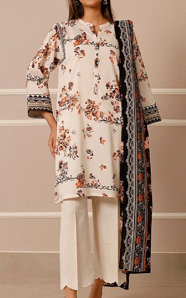 Saya Beige Lawn Suit | Pakistani Lawn Dress in USA- Image 1