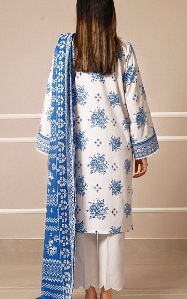 Saya White/Blue Lawn Suit | Pakistani Lawn Dress in USA- Image 2