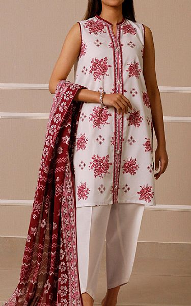 Saya White Lawn Suit | Pakistani Lawn Dress in USA- Image 1