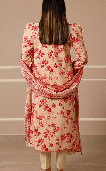 Saya Cream/Red Lawn Suit | Pakistani Lawn Dress in USA- Image 2