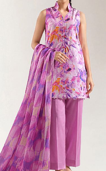 Saya Pink Lawn Suit | Pakistani Lawn Dress in USA- Image 1