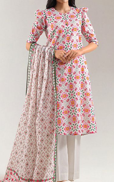 Saya Off White/Pink Lawn Suit | Pakistani Lawn Dress in USA- Image 1