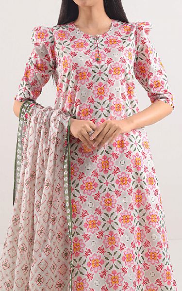 Saya Off White/Pink Lawn Suit | Pakistani Lawn Dress in USA- Image 2