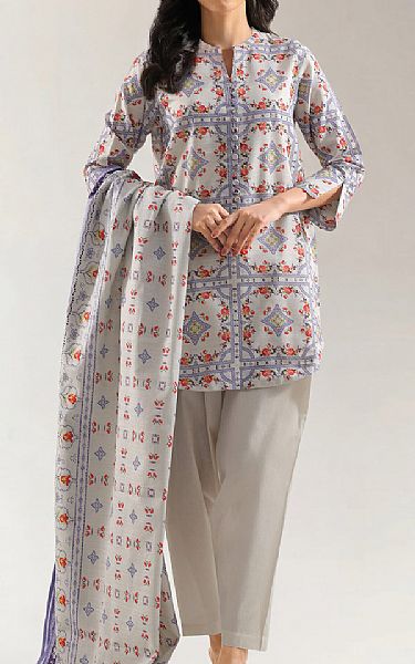 Saya Light Grey Lawn Suit | Pakistani Lawn Dress in USA- Image 1