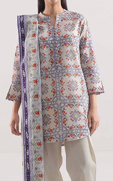 Saya Light Grey Lawn Suit | Pakistani Lawn Dress in USA- Image 2
