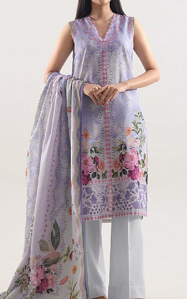 Saya Pastel Purple Lawn Suit | Pakistani Lawn Dress in USA- Image 1