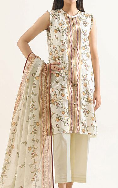 Saya Off White Lawn Suit | Pakistani Lawn Dress in USA- Image 1