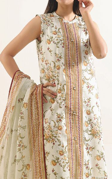 Saya Off White Lawn Suit | Pakistani Lawn Dress in USA- Image 2