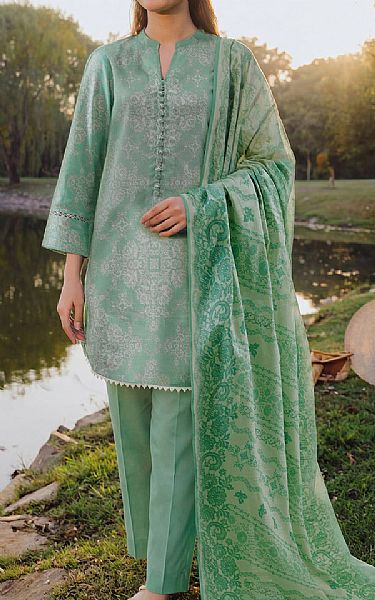 light green pakistani dress Light green jacquard pakistani salwar kameez