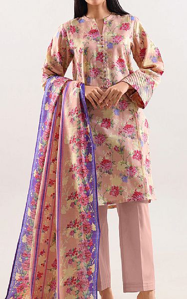 Saya Cavern Pink Lawn Suit | Pakistani Lawn Dress in USA- Image 1
