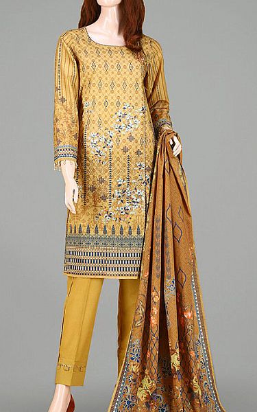 Saya Golden Yellow Lawn Suit | Pakistani Dresses in USA- Image 1