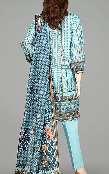 Saya Light Turquoise Lawn Suit | Pakistani Dresses in USA- Image 2