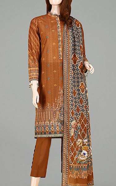 Saya Brown Lawn Suit | Pakistani Dresses in USA- Image 1