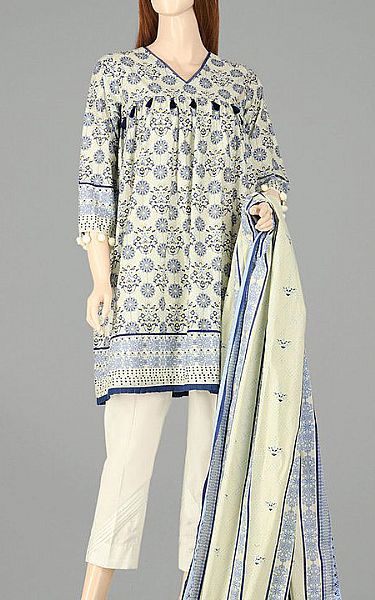 Saya White Lawn Suit (2 Pcs) | Pakistani Dresses in USA- Image 1