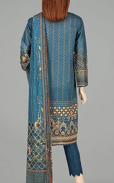 Saya Teal Blue Lawn Suit (2 Pcs) | Pakistani Dresses in USA- Image 2