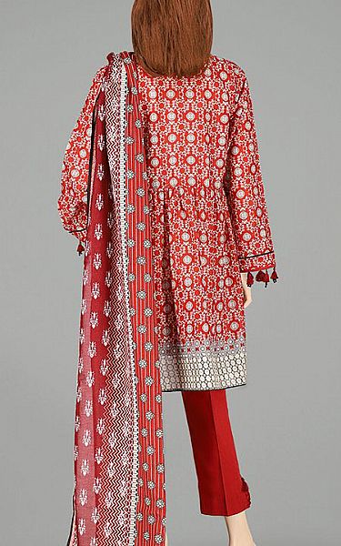 Saya Red Lawn Suit | Pakistani Dresses in USA- Image 2