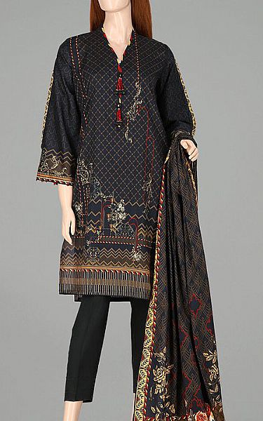 Saya Black Lawn Suit (2 Pcs) | Pakistani Dresses in USA- Image 1