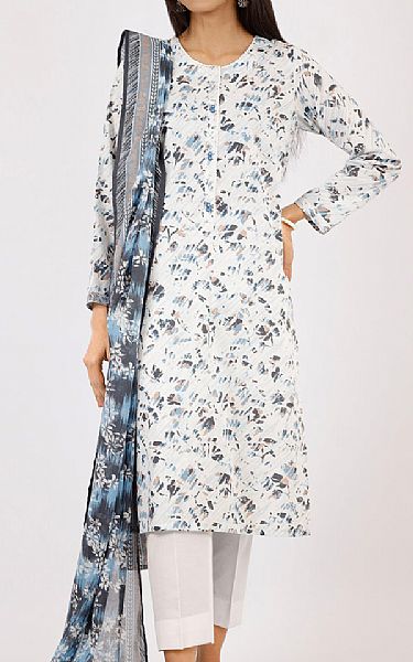 Saya Off White Lawn Suit | Pakistani Lawn Dress in USA- Image 1