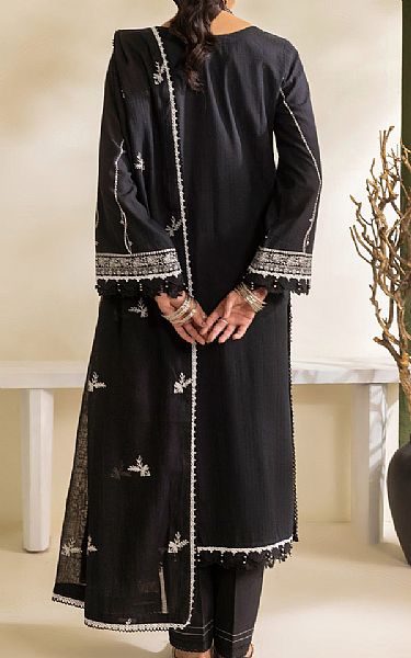 Saya Black Jacquard Suit | Pakistani Winter Dresses in USA- Image 2