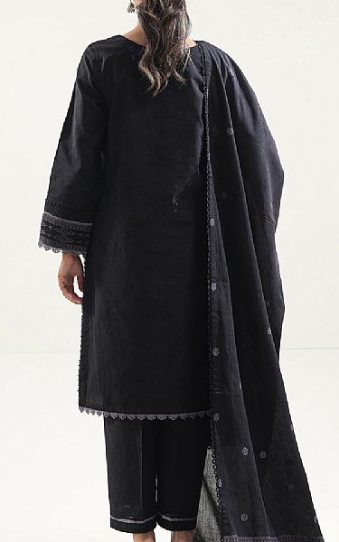 Saya Black Jacquard Suit | Pakistani Winter Dresses in USA- Image 2