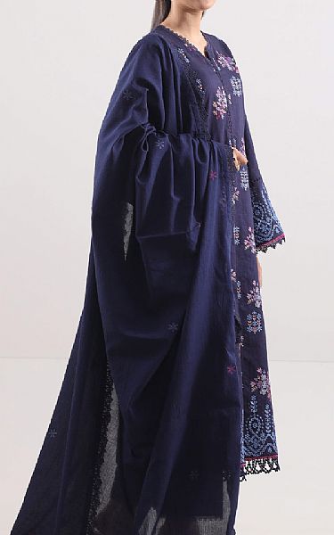 Saya Navy Blue Khaddar Suit | Pakistani Winter Dresses in USA- Image 2
