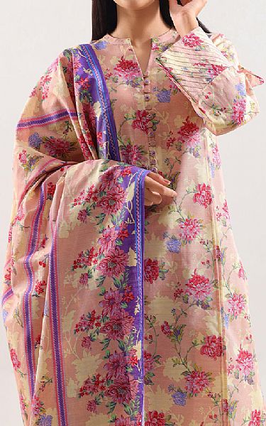 Saya Peach Khaddar Suit | Pakistani Winter Dresses in USA- Image 2