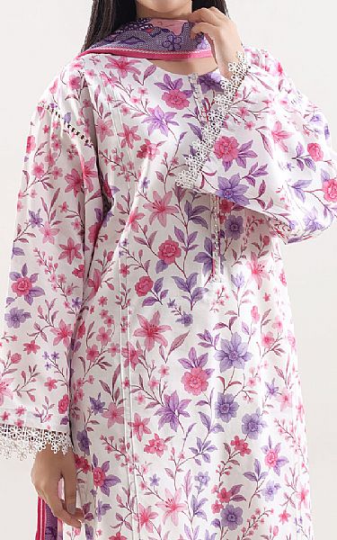 Saya Off White/Pink Linen Suit | Pakistani Winter Dresses in USA- Image 2
