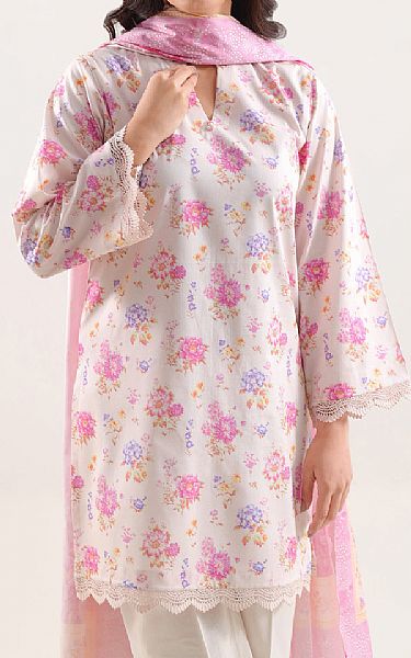 Saya Off White/Pink Linen Suit | Pakistani Winter Dresses in USA- Image 2