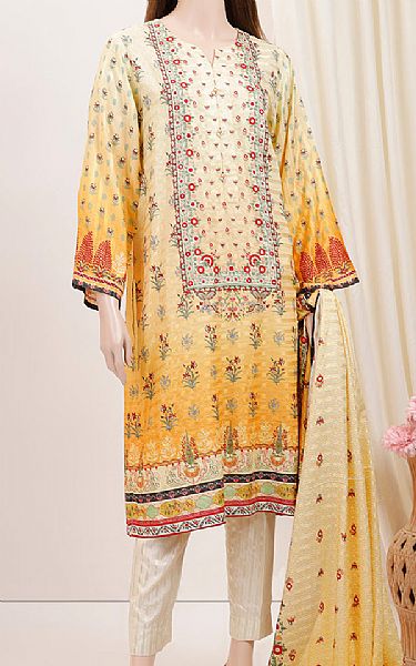 Saya Mustard Zari Filament Suit | Pakistani Lawn Suits- Image 1