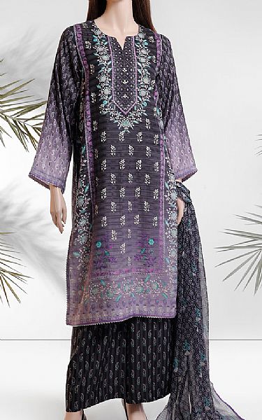 Saya Black Zari Filament Suit | Pakistani Lawn Suits- Image 1