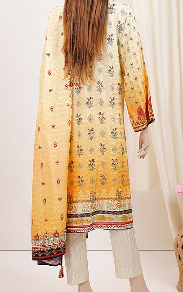 Saya Mustard Zari Filament Kurti | Pakistani Lawn Suits- Image 2
