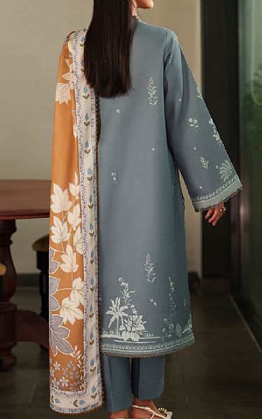 Seran Slate Grey Khaddar Suit | Pakistani Winter Dresses in USA- Image 2