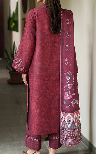 Seran Maroon Khaddar Suit | Pakistani Winter Dresses in USA- Image 2