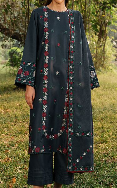 Seran Charcoal Viscose Suit | Pakistani Winter Dresses in USA- Image 1