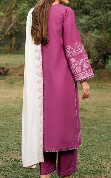 Seran Raspberry Khaddar Suit | Pakistani Winter Dresses in USA- Image 2