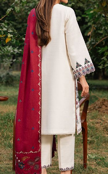 Seran Off-white Khaddar Suit | Pakistani Winter Dresses in USA- Image 2