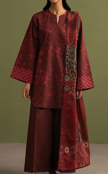 Seran MaroonLawn Suit | Pakistani Lawn Dress in USA- Image 1
