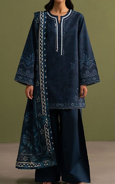 Seran Navy Lawn Suit | Pakistani Lawn Dress in USA- Image 1