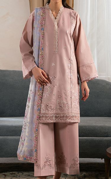 Seran Dusty Pink Lawn Suit | Pakistani Lawn Dress in USA- Image 1
