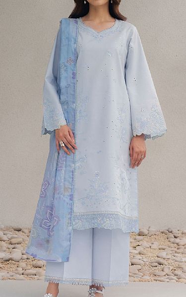 Seran Powder Blue Lawn Suit | Pakistani Lawn Dress in USA- Image 1