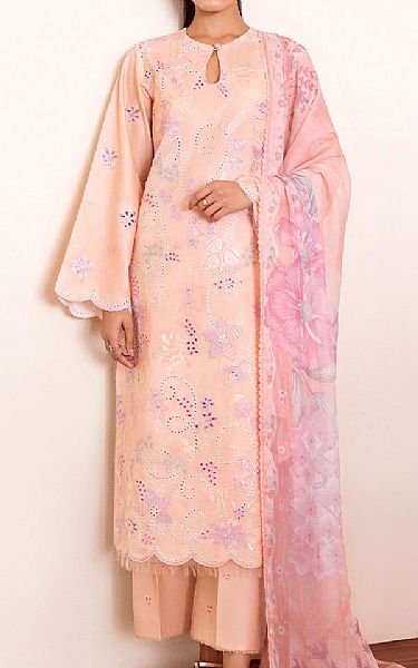Seran Rose Pink Lawn Suit | Pakistani Lawn Dress in USA- Image 1
