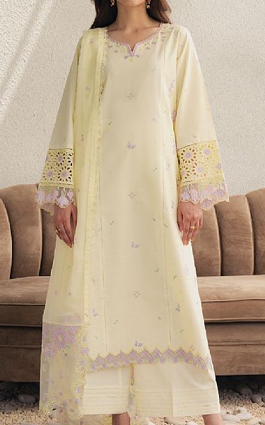 Seran Butter Cream Lawn Suit | Pakistani Lawn Dress in USA- Image 1