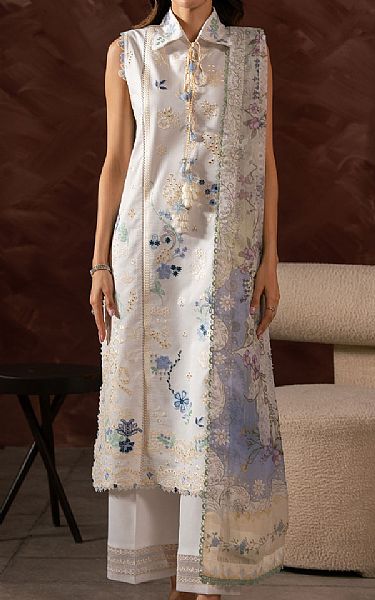 Seran Off-white Lawn Suit | Pakistani Lawn Dress in USA- Image 1